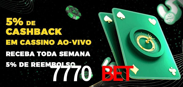 Promoções do cassino ao Vivo 7770 bet